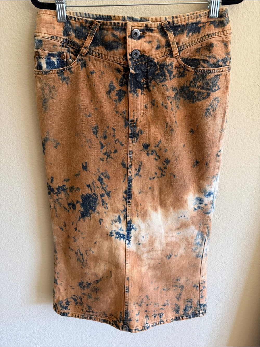 Vintage BrandG Tie-Dye Denim Skirt